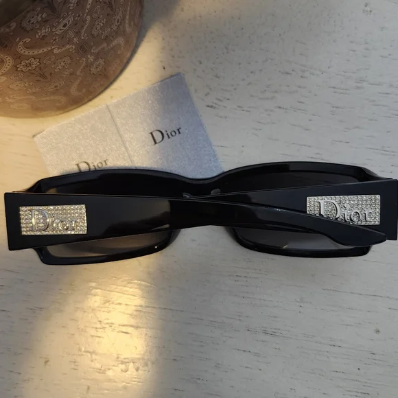 Sale🌟 Dior Night 4 Y2K AM1 Vintage Mod Swarovski Crystal Logo Sunglasses - Picture 4 of 15